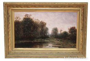 Arte: MODEST URGELL INGLADA (Barcelona, 1839 - 1919) OLEO SOBRE TELA. CREPUSCULO MELANCOLICO